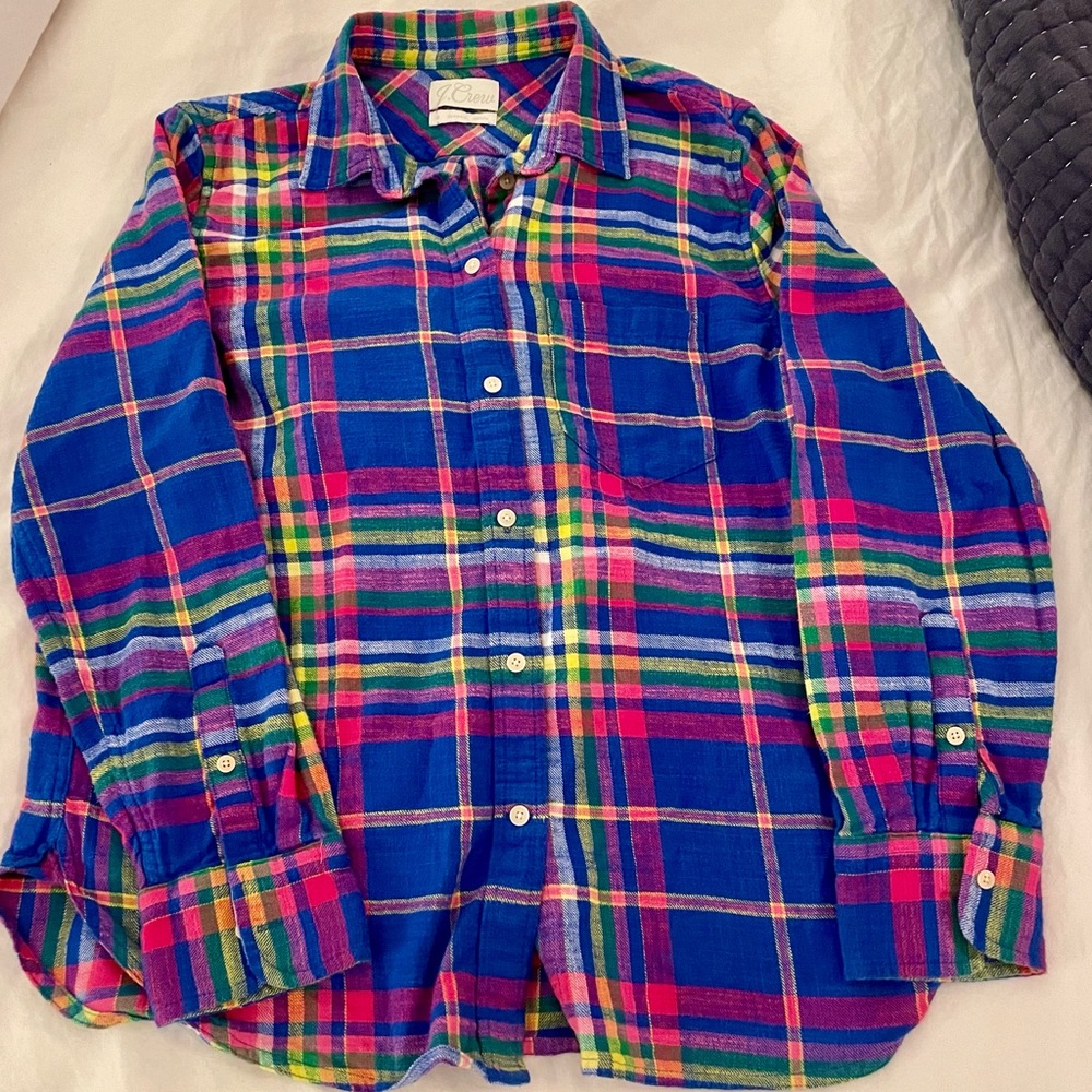 Jcrew flannel button up shirt